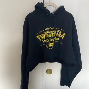 Twisted Tea cropped baggy hoodie